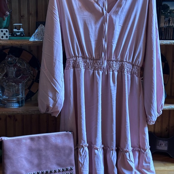 AutumnV Neck Dress NEW - Picture 3 of 6